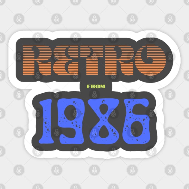 Retro Birthyear 1986 Sticker by FNRY